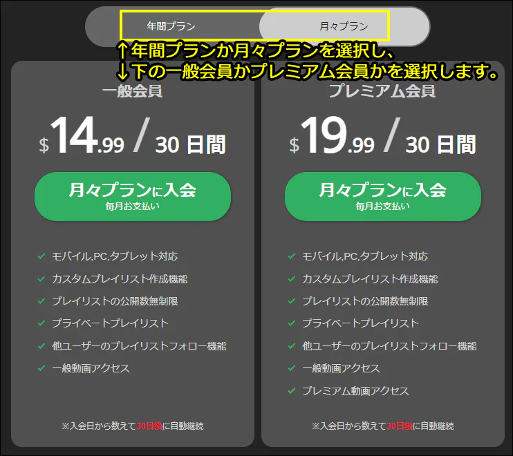 HEY動画月額見放題プランの料金表